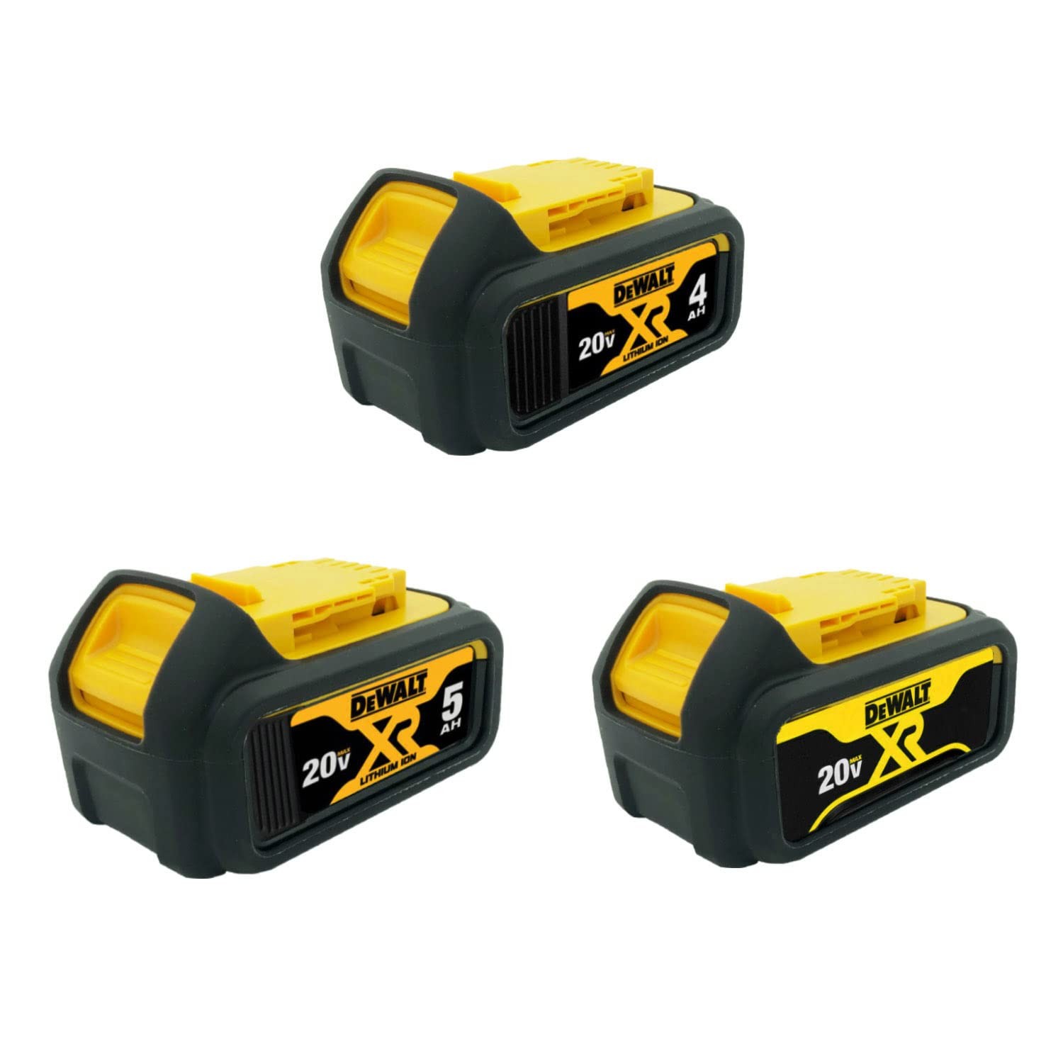 Silicone Protect case for Dewalt 20V 4.0,5.0 Battery 3PCS