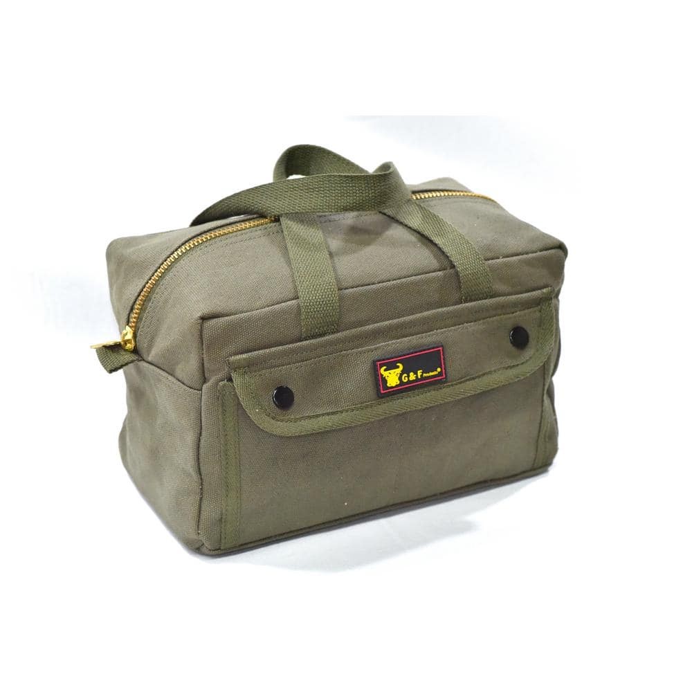 11 in. Government Issued Style Mechanics Heavy-Duty Tool Bag in Olive