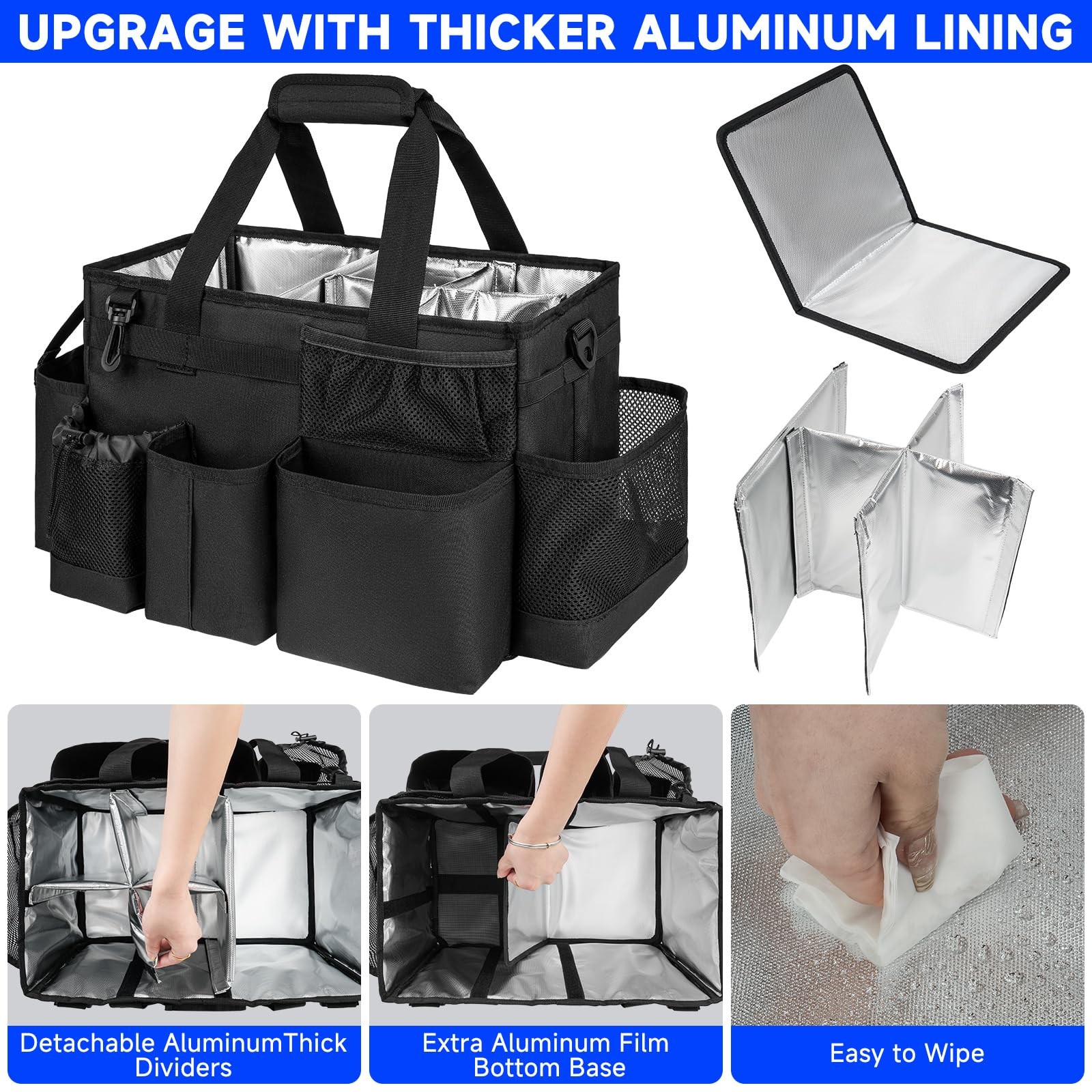 Cleaning Caddy Bag, Large Cleaning Supplies Organizer for Housekeepers, House…