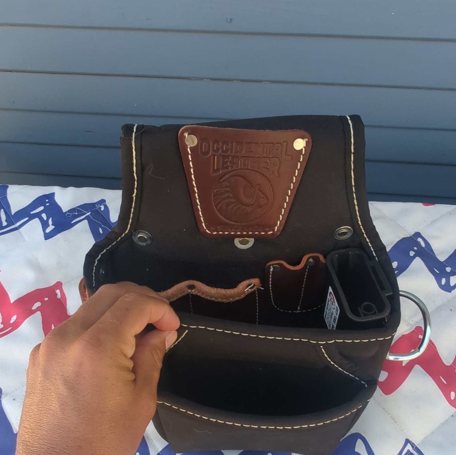 Occidental Leather Oxy Tool Shield 4003 Tool Pouch Hammer Holder Black Leather