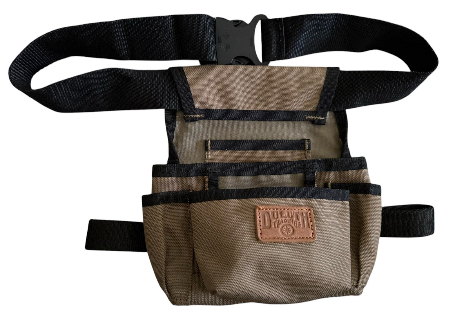 Duluth Trading Co Tool Pouch Utility Belt Holster Khaki Canvas Nylon Organizer
