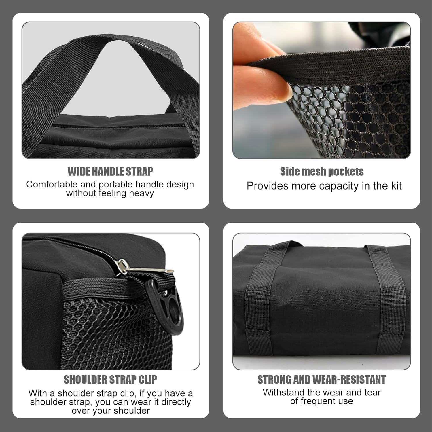 16 Inch Tools Bag, Tool Organizer Tote Bag with Oxford Fabric and Zipper, Tool
