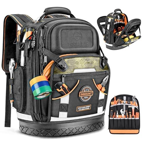 HVAC Heavy Duty Tool Backpack with Molded Base & Combination Lock