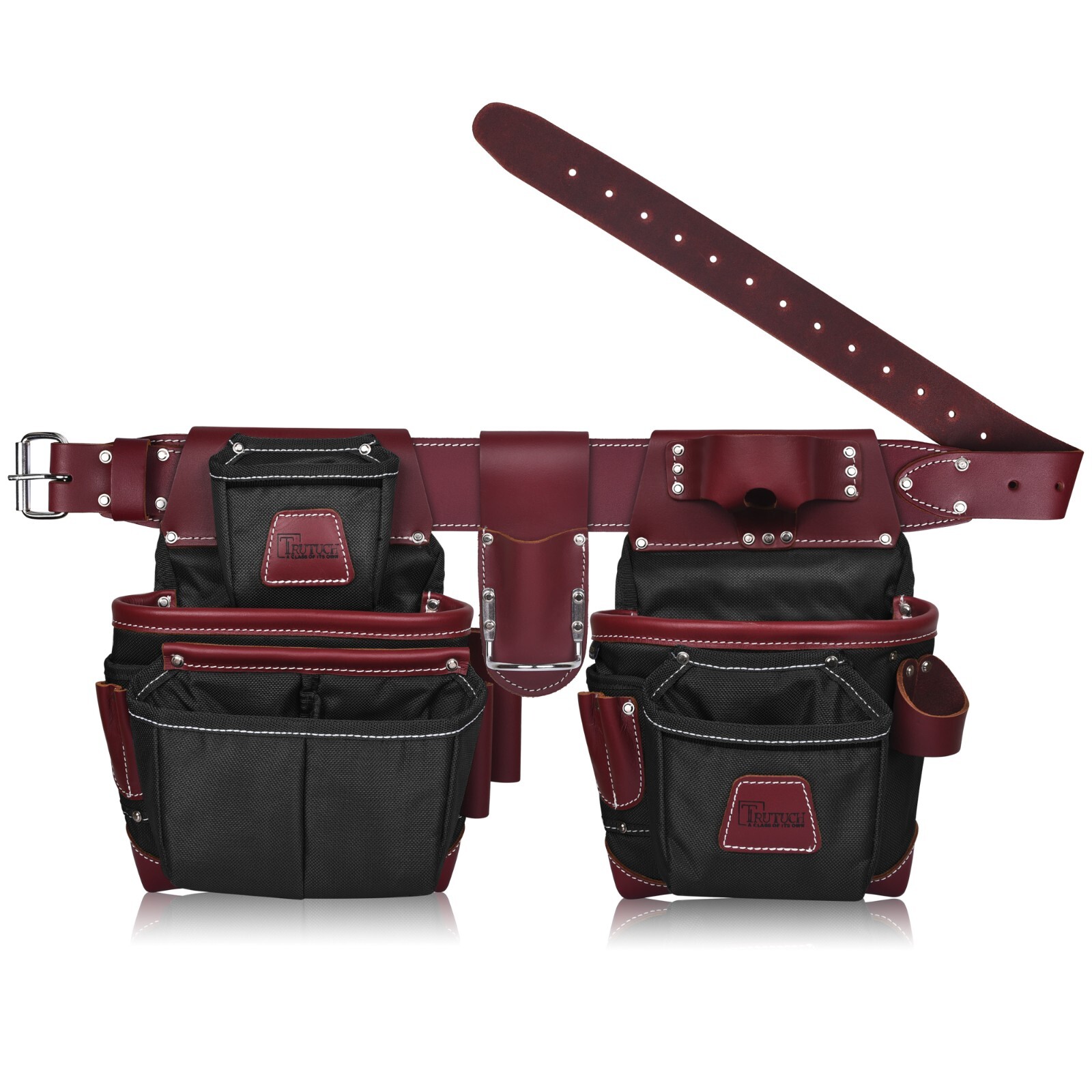 TRUTUCH Nylon and Leather Tool Belt | Framing Tool Bags | Nylon Tool Pouch