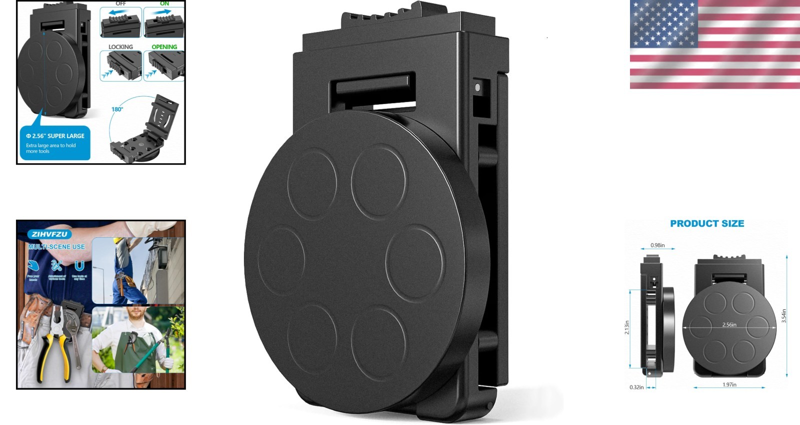 Durable Magnetic Belt Clip for Electricians & Contractors – Secure Tool Holder