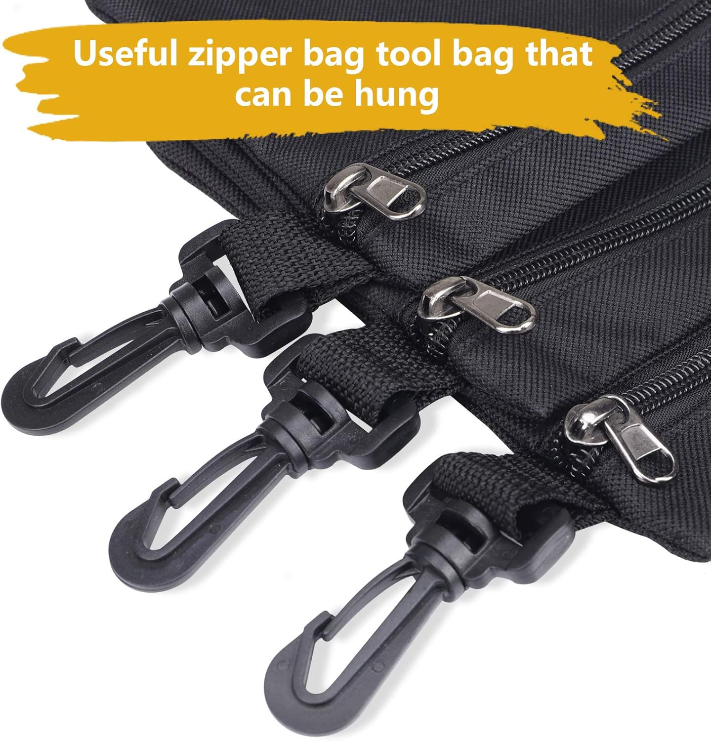 Canvas Tool Bag Set of 3, Heavy Duty Tool Organizer, Small Tool Bags for Pliers,