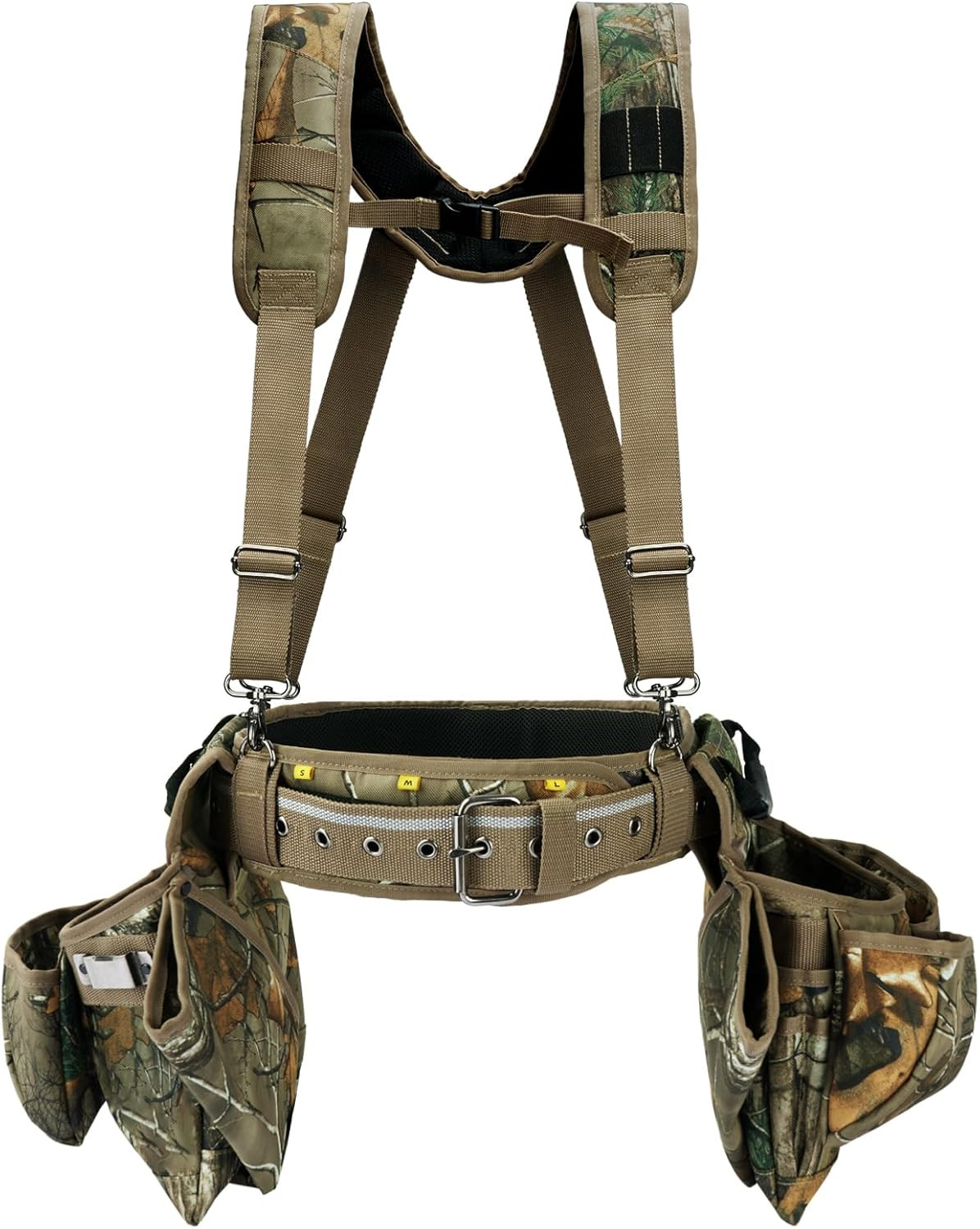 Professional Tool Belt with Suspenders for Men, Heavy Duty Framing Tool