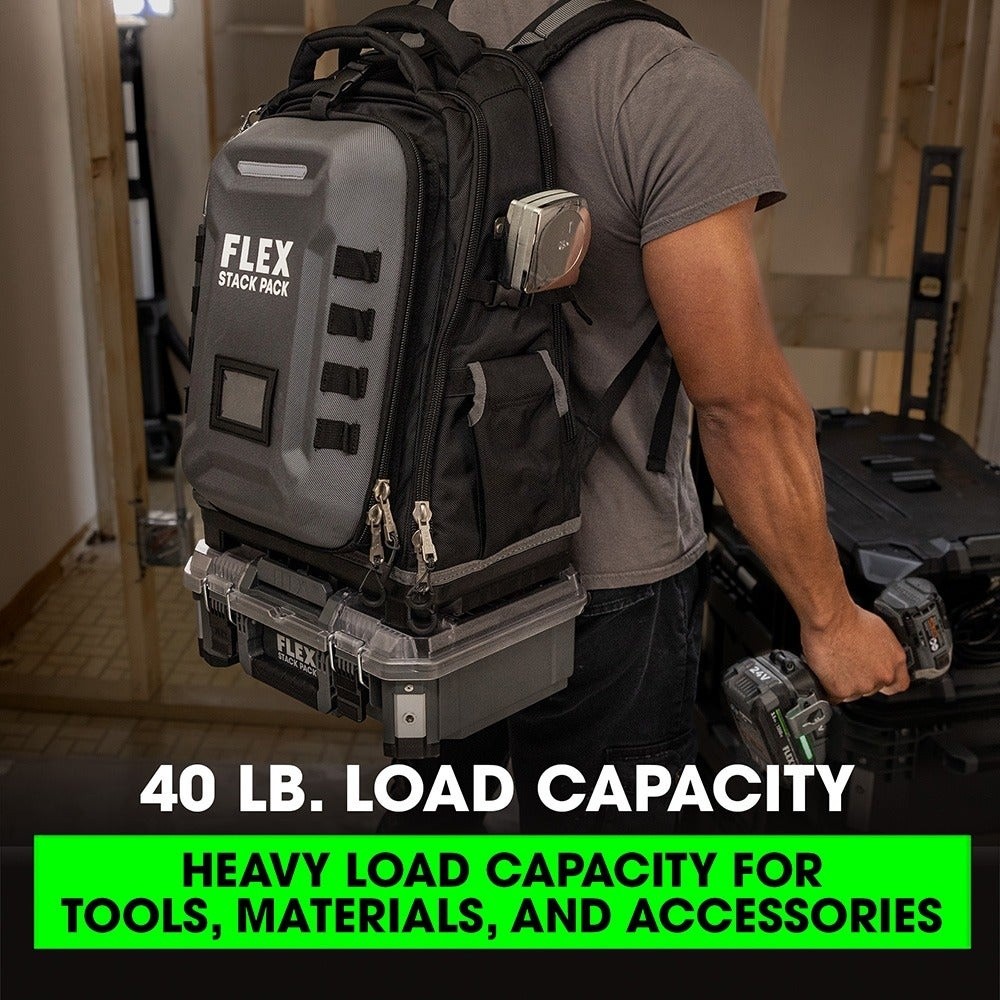 Flex FS1204 16in Jobsite Backpack Tool Organization Storage 1680D Polyester