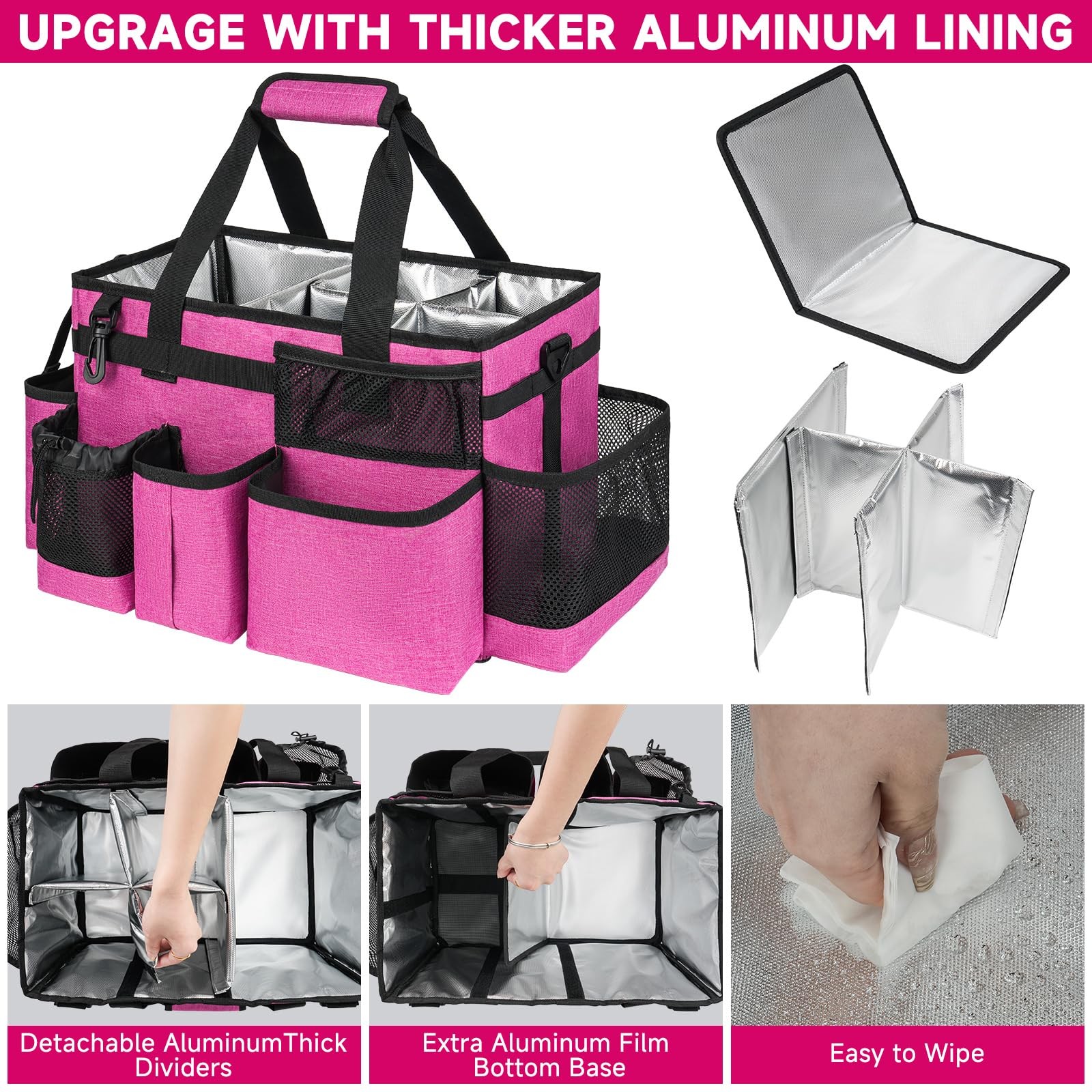 Cleaning Caddy Bag, Large Cleaning Supplies Organizer for Housekeepers, House…