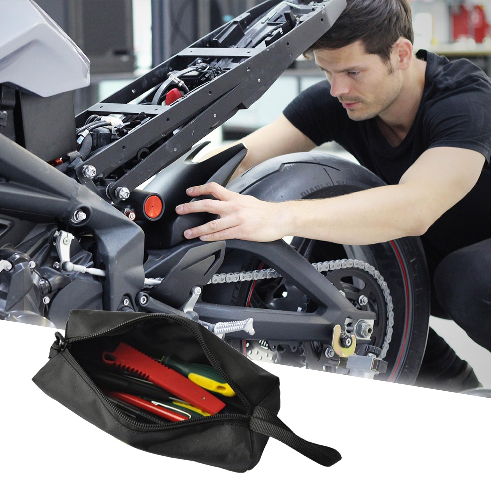 Tool Pouch Bag 2 Pcs Canvas Tool Pouch,Multi-Purpose Tool Bags, Multi-Purpose…