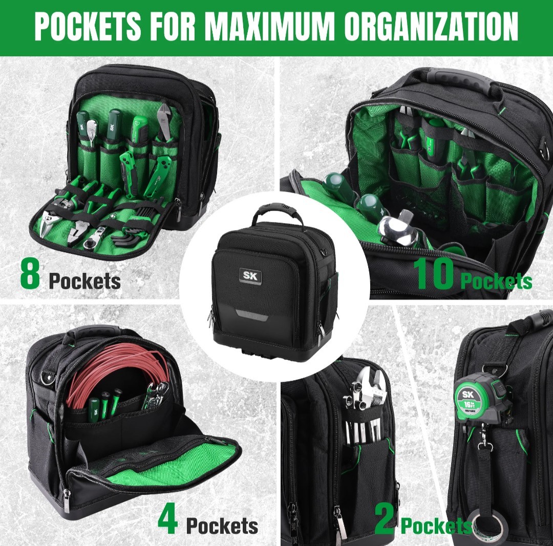 SK Service Tool Bag 15″ New Warranty SK Professional Tools Strap Pockets Mobile