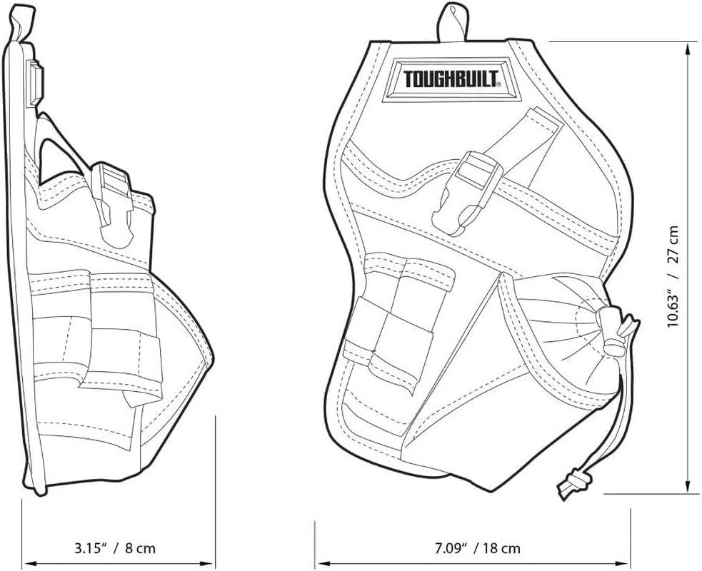 – Utility Pouch, Heavy-Duty Tool Pouch with Multiple Pockets, Secure Attachment