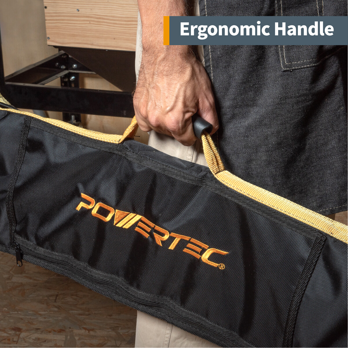 POWERTEC 60″ Premium Guide Rail Bag W/Dual-Sided Padding For Secure Rail (71411)