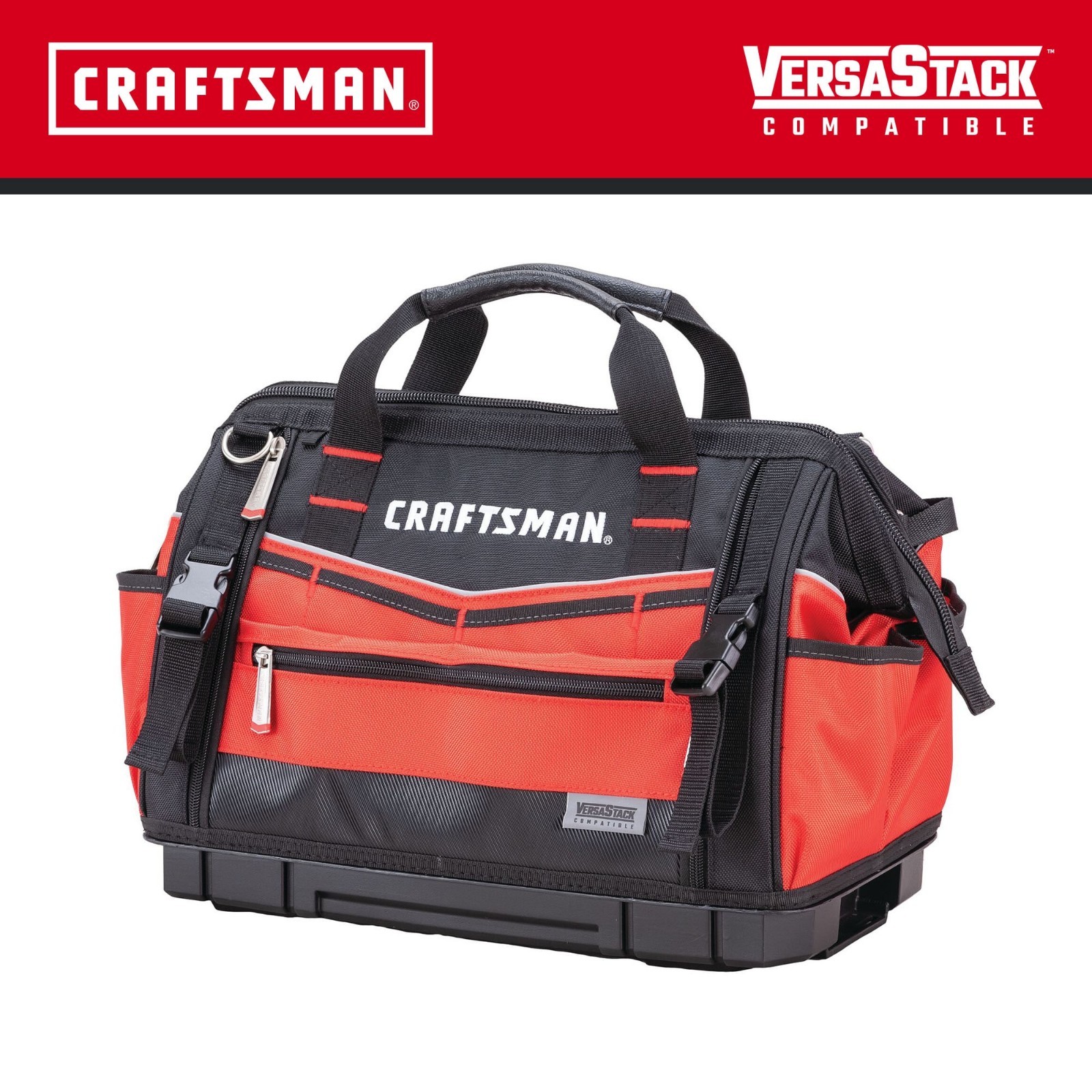 Craftsman VERSASTACK 17″ Tool Bag Red Black CMST17622