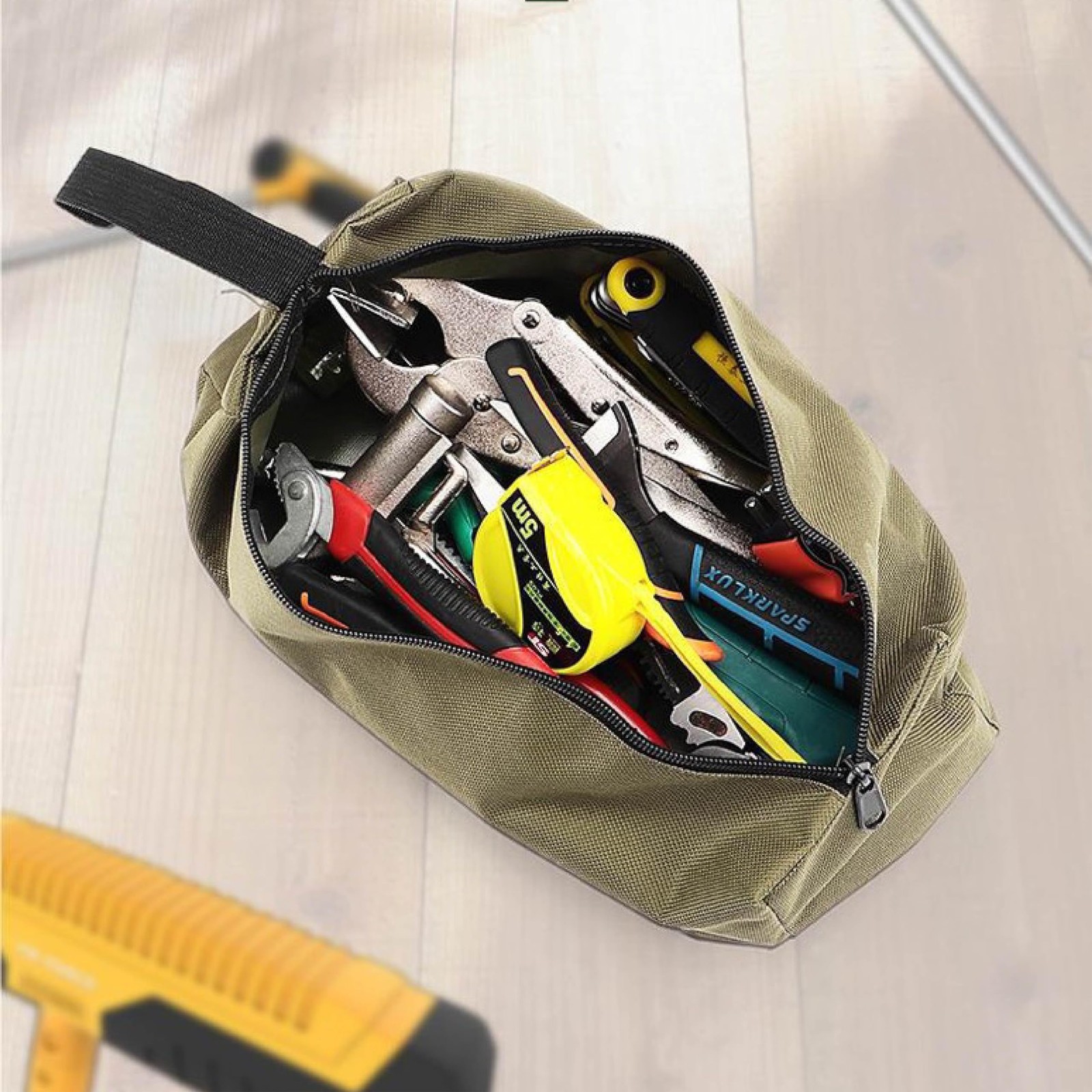 Tool Pouch Bag 2 Pcs Canvas Tool Pouch,Multi-Purpose Tool Bags, Multi-Purpose…