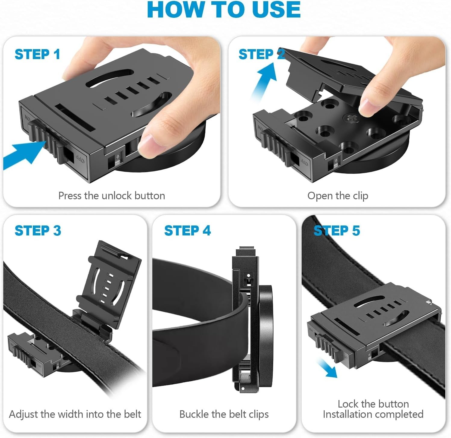 Durable Magnetic Belt Clip for Electricians & Contractors – Secure Tool Holder