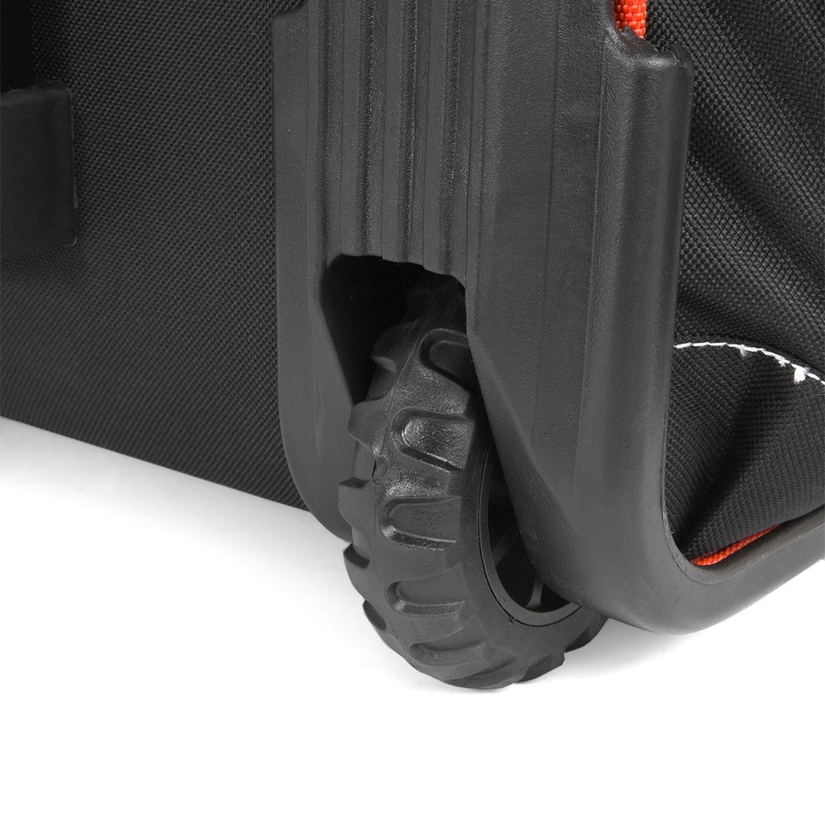Portable Tool Bag with Wheels Rolling Tote 18″ Wheeled Storage Case & 19 Pockets