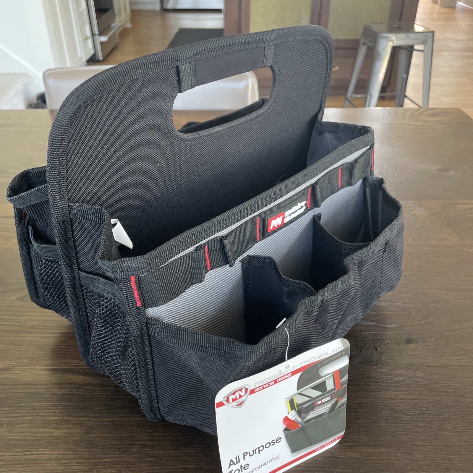 All Purpose Tool/Work/Garden Tote By McGuire-Nicholas, 2-sided, w/ Tags Black