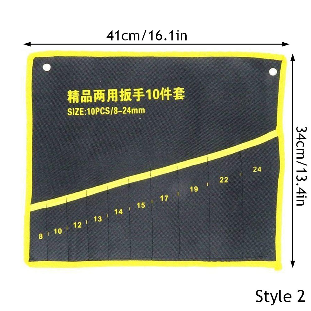 20/15/10/8 Pockets Wrench Roll up Pouch, Wrench Roll Organizer and Tool Storage#