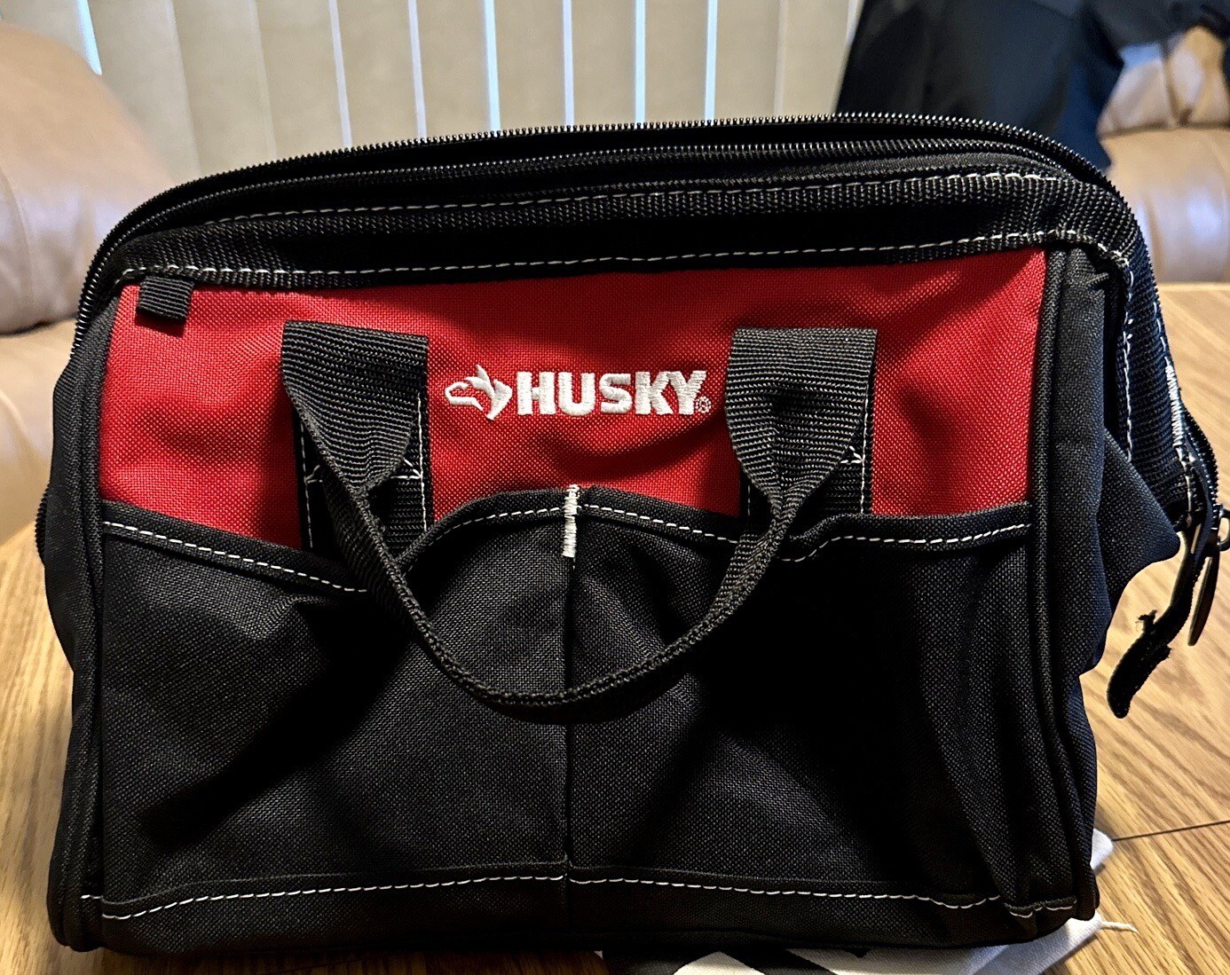 Husky 12 in. 4 Pocket Zippered Tool Bag