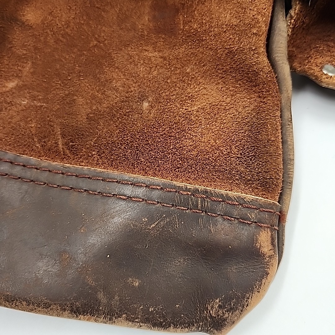 Vintage Leather Tool Belt HEAVY DUTY Home Depot Multi Pocket Carpenters Pouches