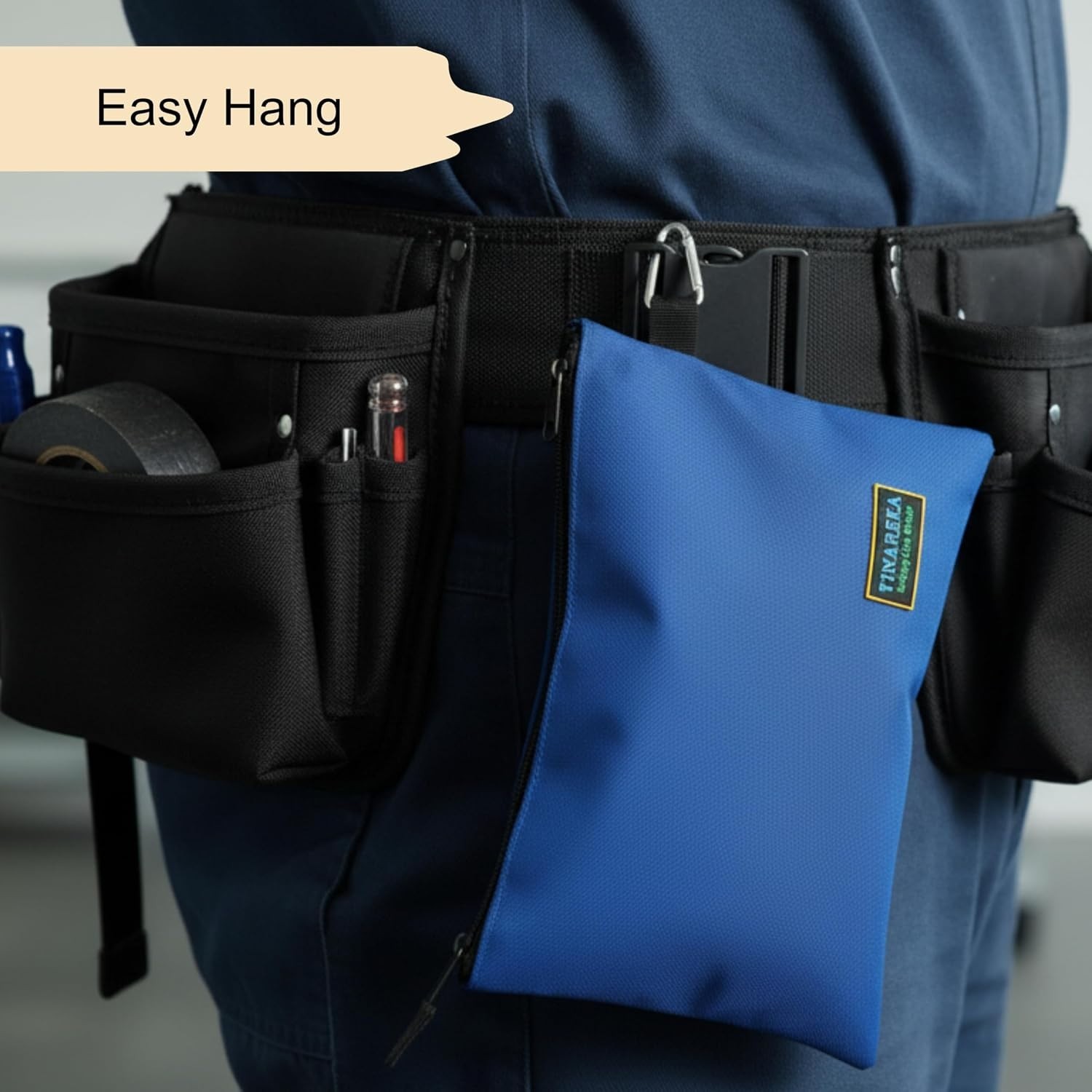 Compact 7.9×11.8 Heavy-Duty Tool Organizer Pouch with Zipper for Electricians