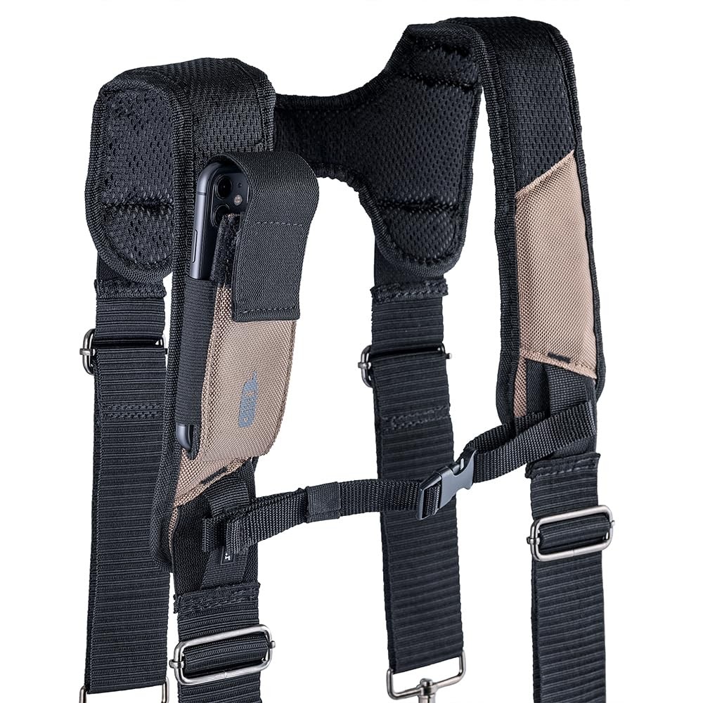 3 Bag Tool Bag Set with Suspenders in Tan, 55185-TN, Tan & Black