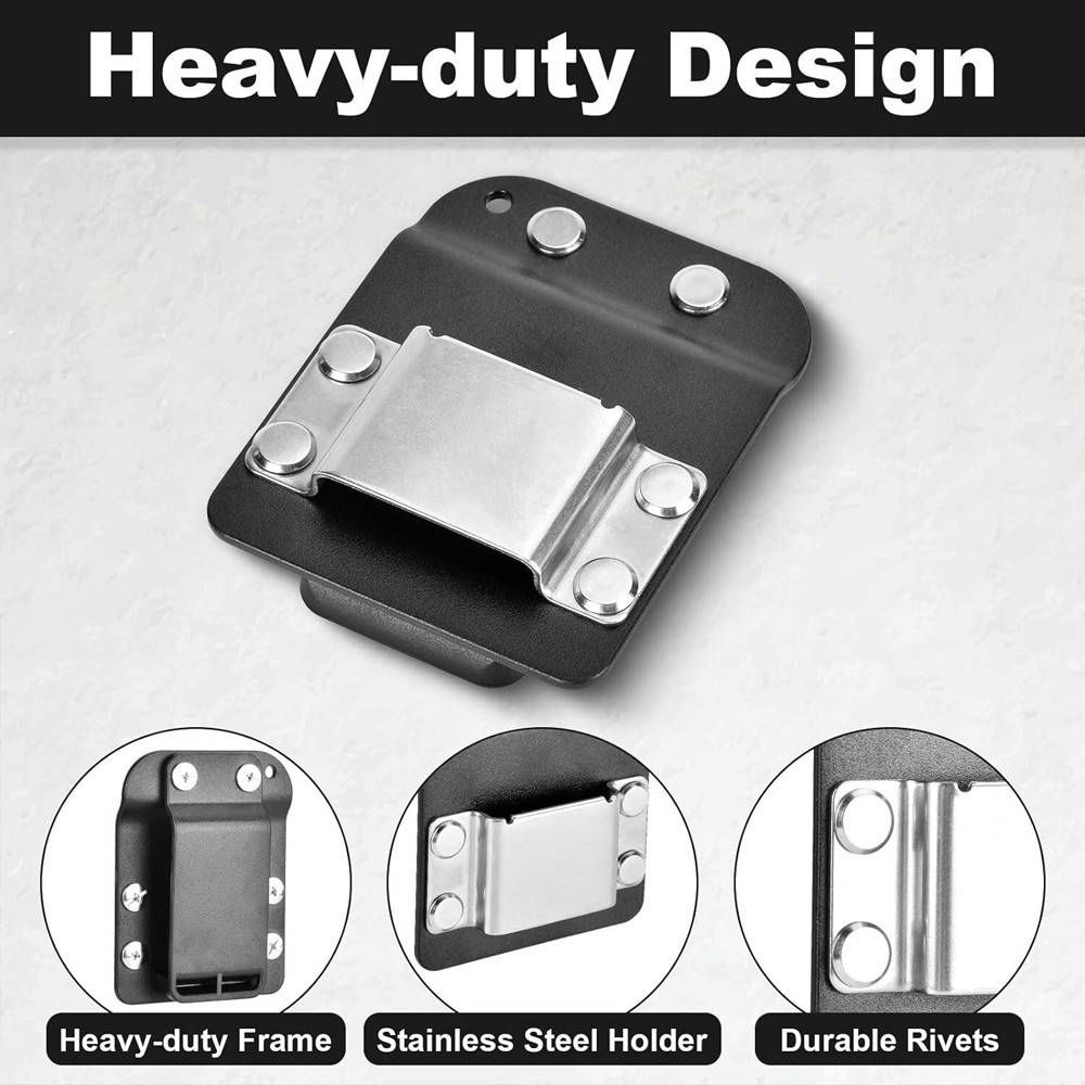 2PACK Clip-On Tool Belt Drill Holder | Holster for Cordless Drill, Impact Nailer