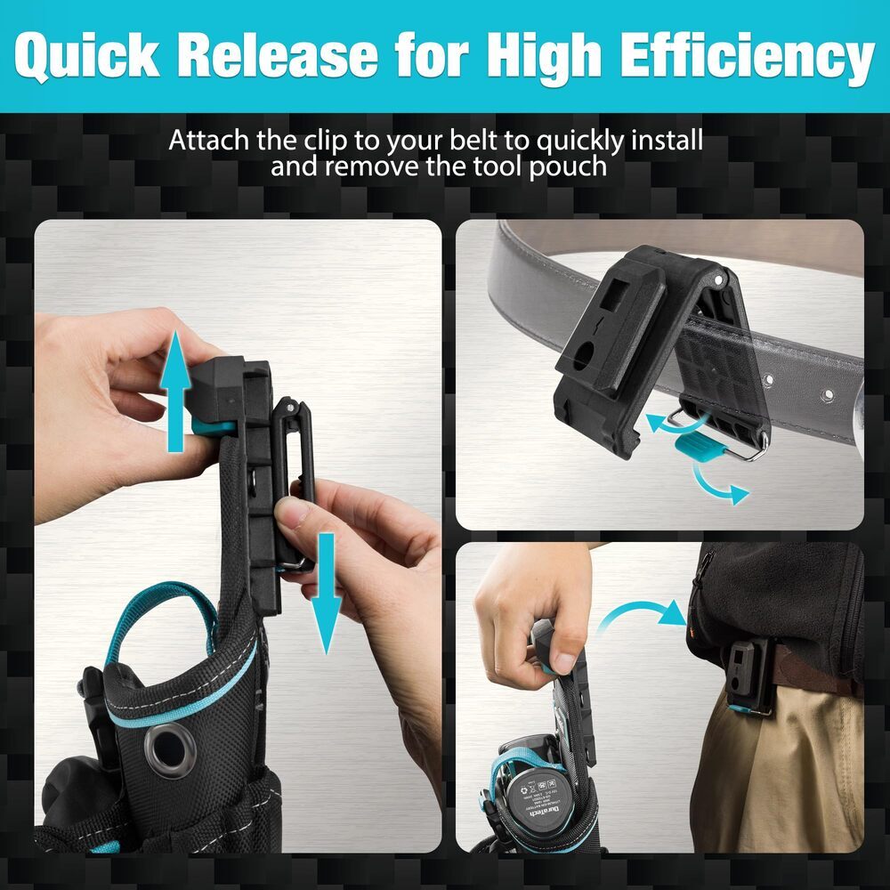 DuraTech Drill Holster with Quick Release Buckle for Electric Drills and DIY Use