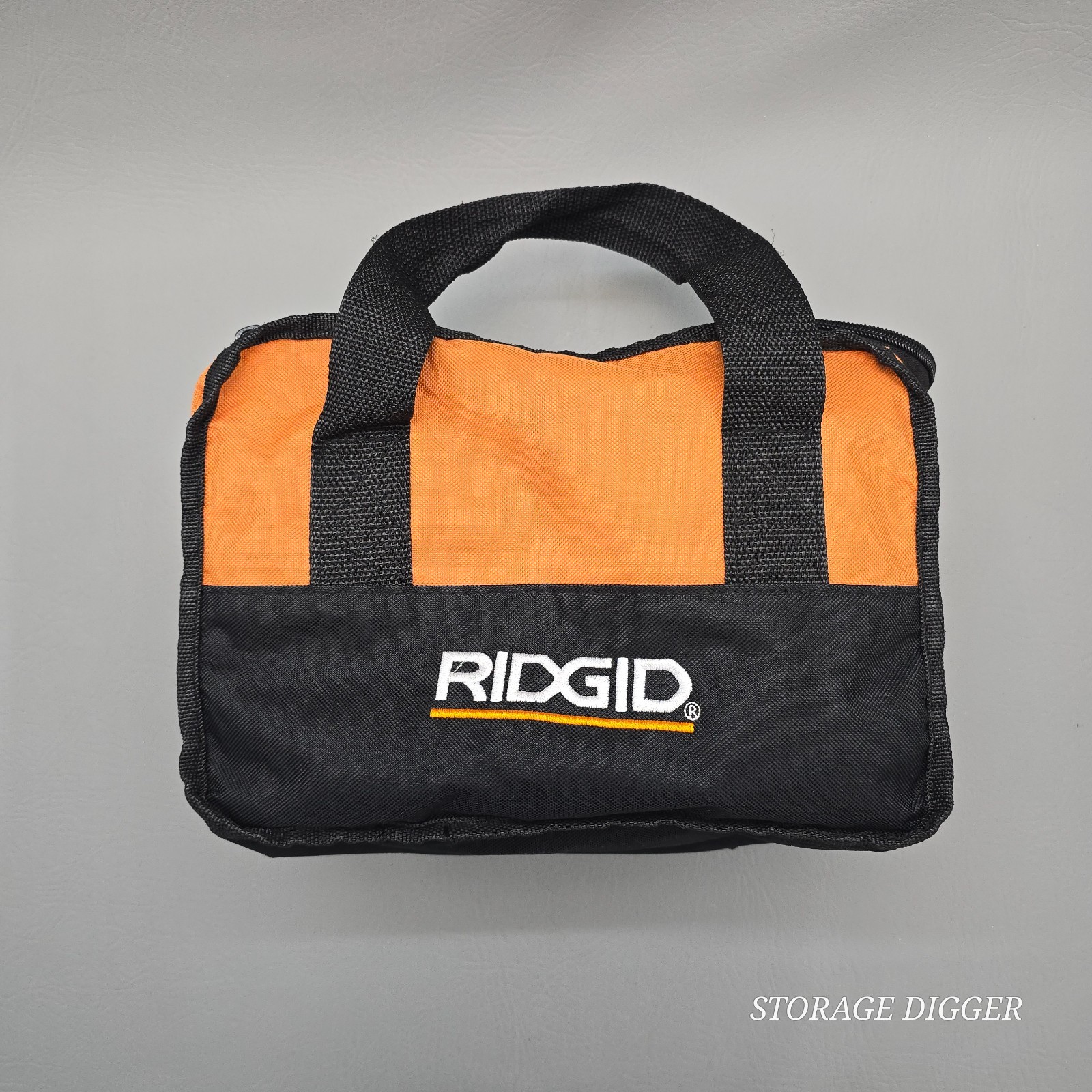 Ridgid Black Orange Heavy Duty Tool Storage Bag, Zip Closure, 11″ x 8″ x 6″