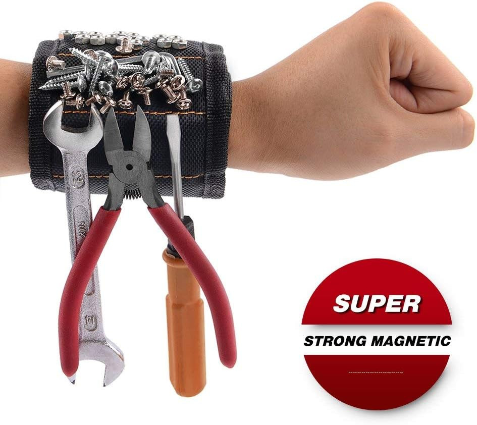 GOOACC G0010A 2 Pack 15 Magnetic Wristband Holding Screws Nails Drill Bits Gadge