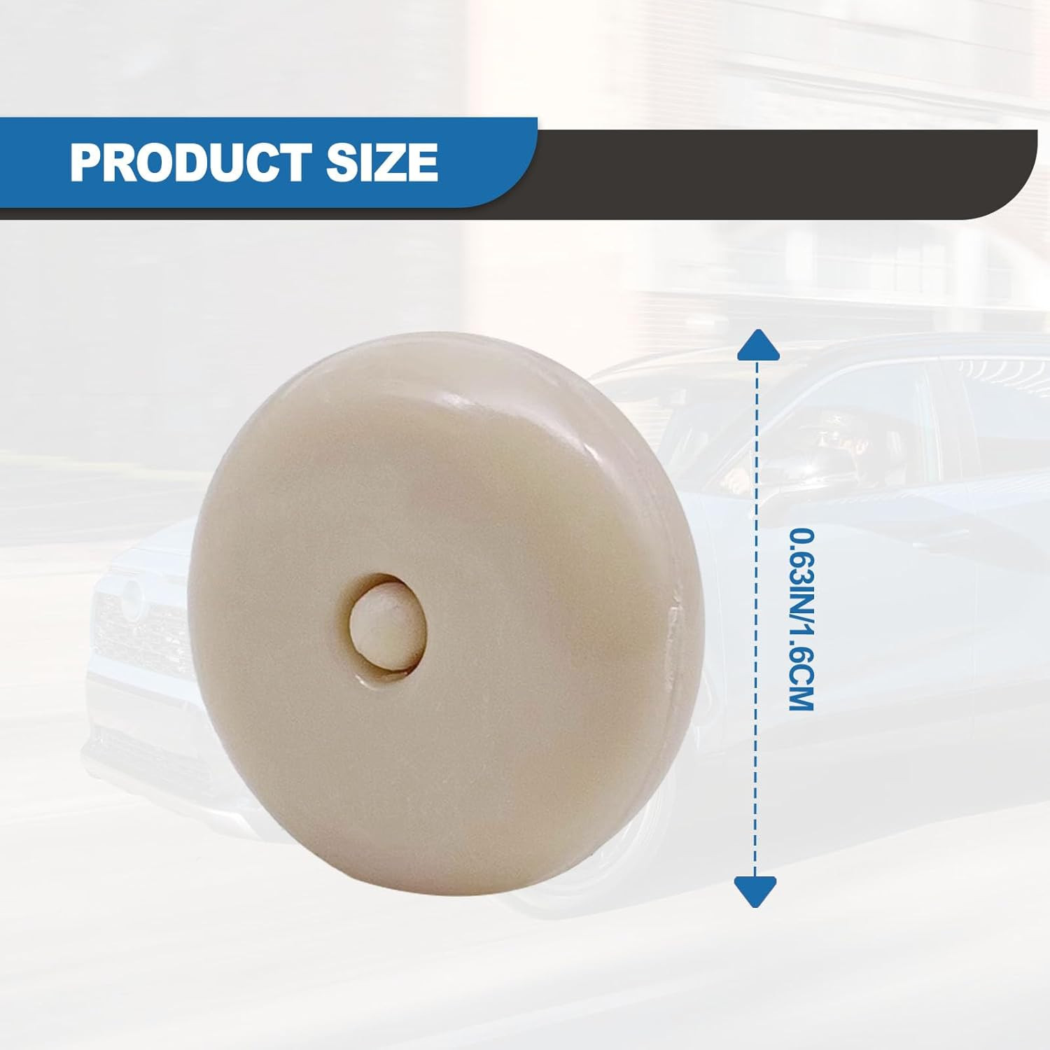 Universal Fit Safety Belt Stopper Kit – 5 Sets, Beige Plastic Buckle Stopper