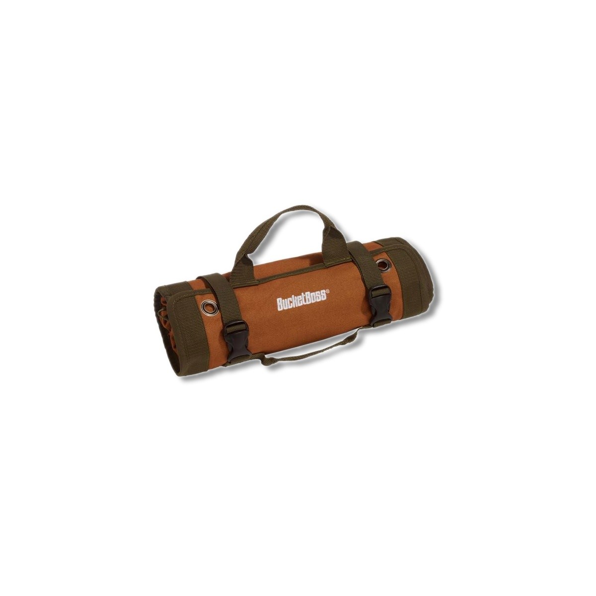Bucket Boss 6 in Canvas Wrench Roll Up 6 pocket Brown 74004