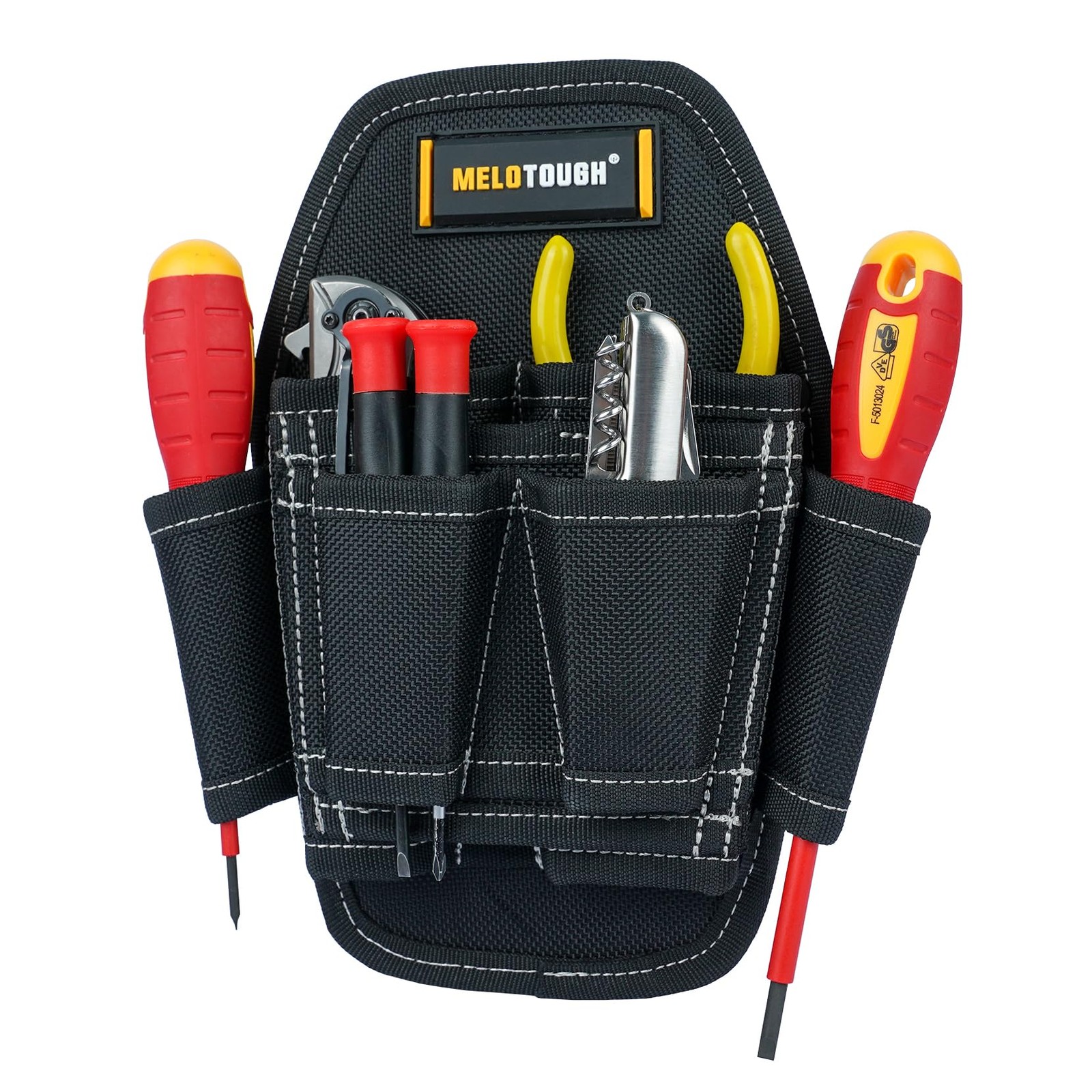 MELOTOUGH 7 Pocket Clip On Tool Pouch Small Tool Holder, Min Work Organizer