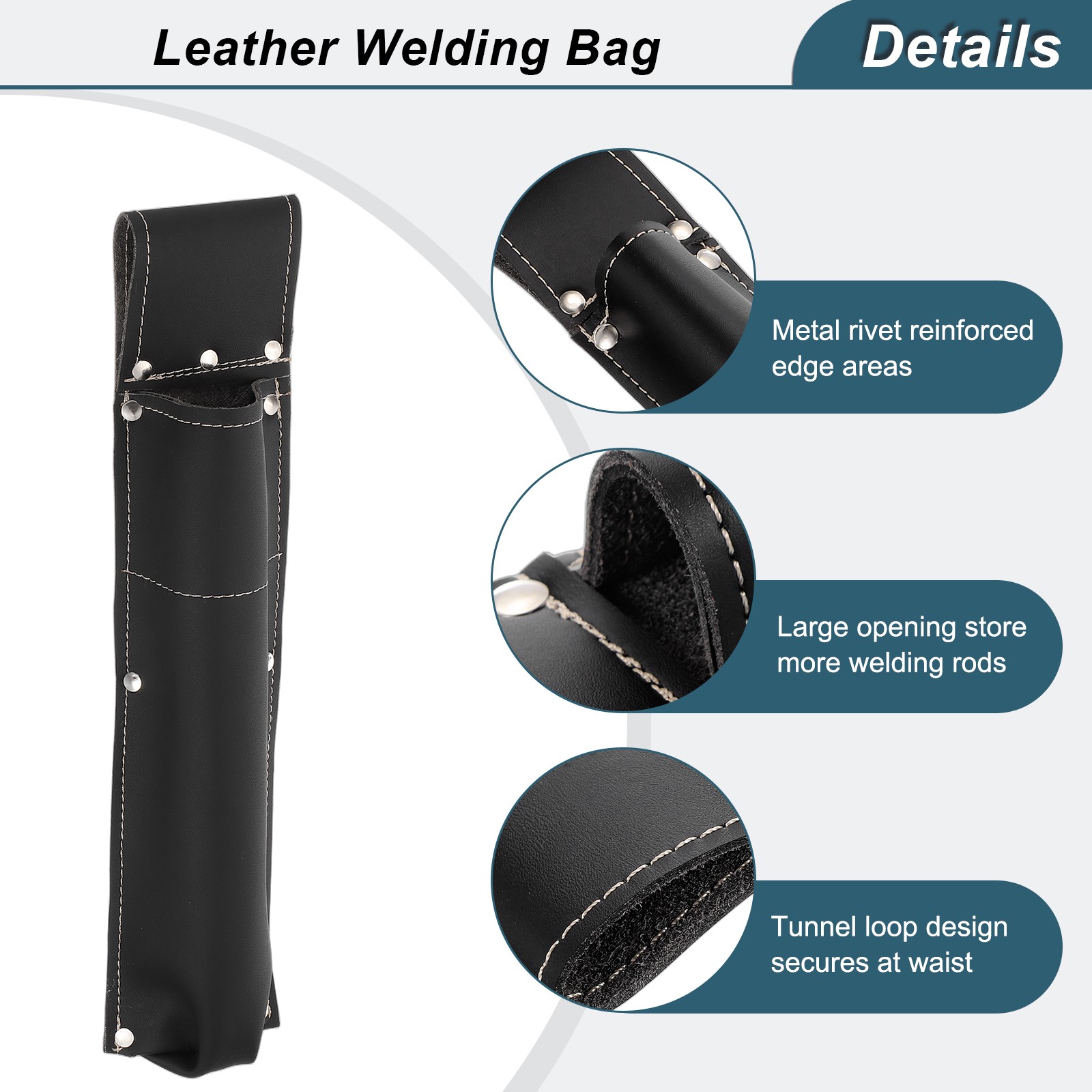 Welding Rod Pouch 13.39″ x 2.95″ x 11.02″ Welding Holder, Black