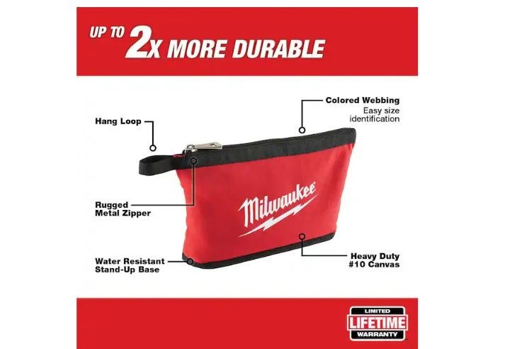 Red Zipper Tool Bag