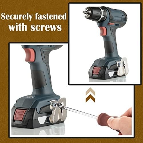 Compact Belt Clip Hooks for Drills: 8 Durable Stainless Steel Clips Included