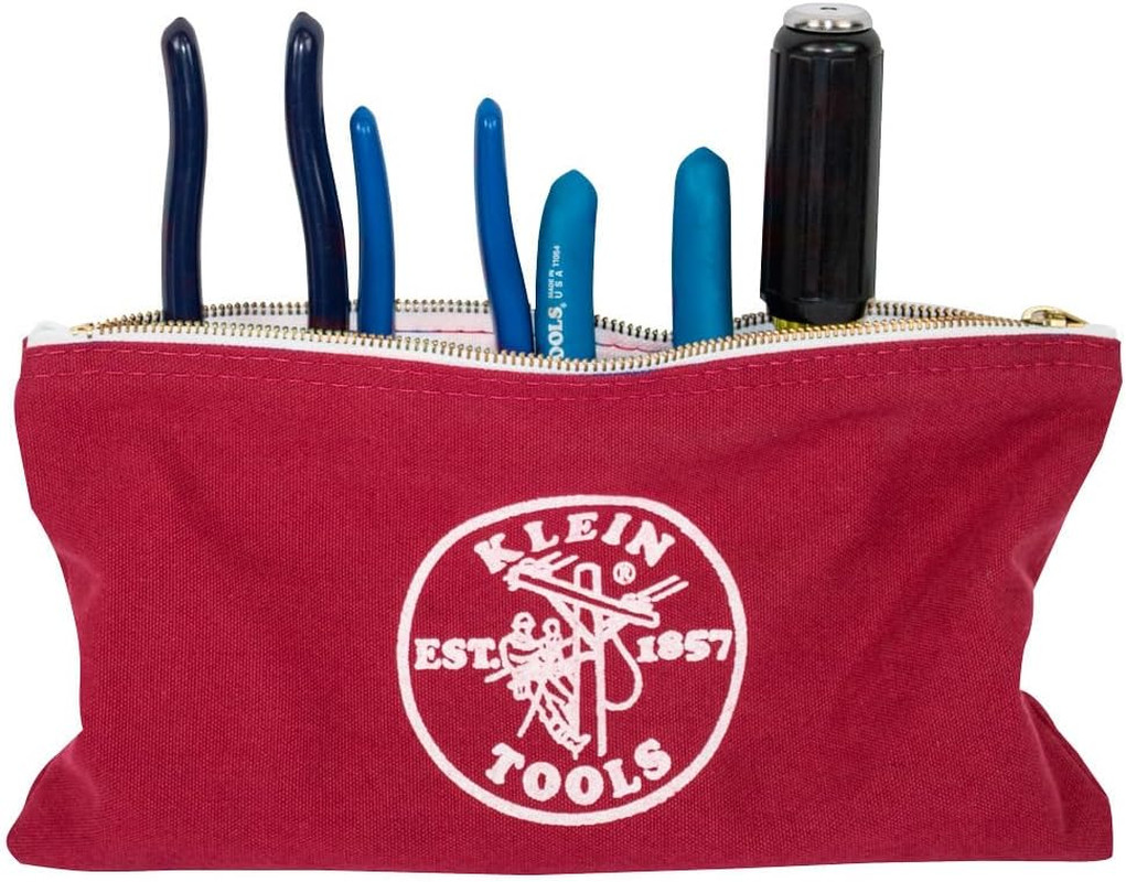 80183 Zipper Tool Bag Set, (5) Stand-Up Water-Resistant 1680D Pouches with Carab