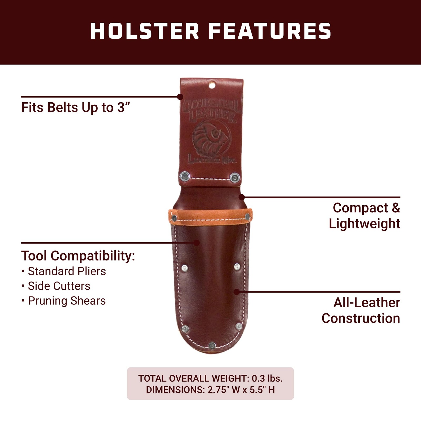 Shear Holster – Universal Fit – Compact & Lightweight – Fits Up to a 3″ Belt …