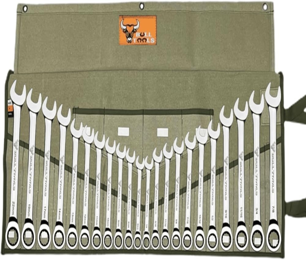 Portable 26 Pocket Wrench Carrying Case – Durable Cotton Organizer for Tools