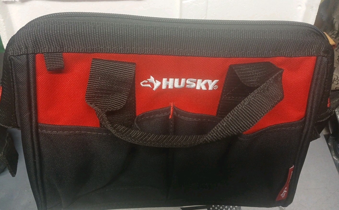 Husky 12 in Tool Bag 4 Pocket Zippered Top Water Resistant New W/O Tag