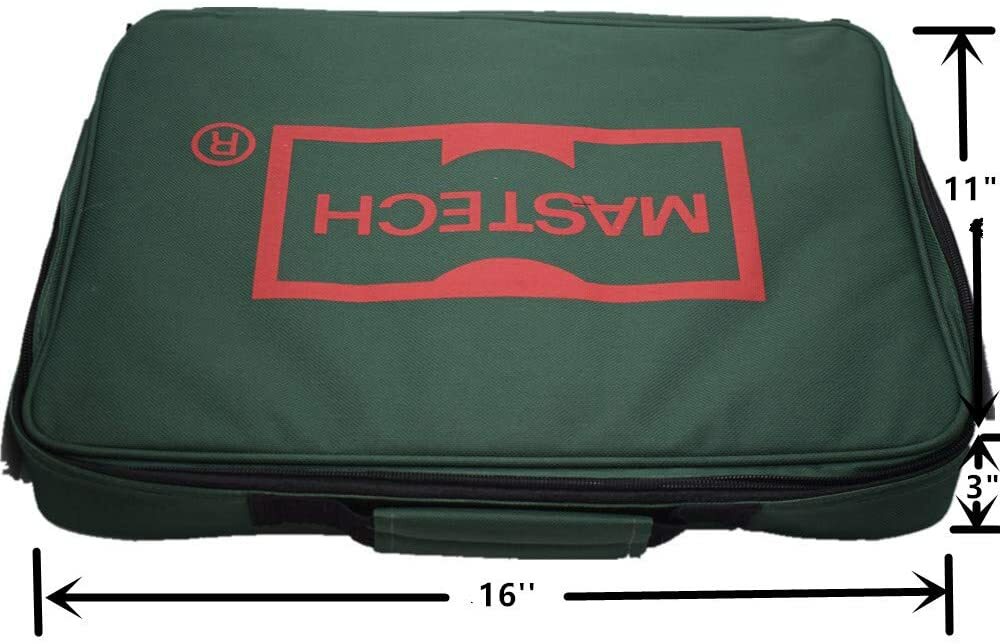 MASTECH Heavy Duty Tool Bag 16”X11”X3” fits 13” laptop W/3 Pockets for DMM Meter