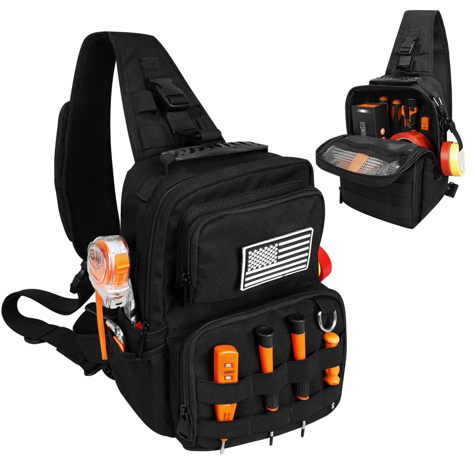 Small Tool Bag, Shoulder Tool Bag Organizer for Electricians, Small Tactical …