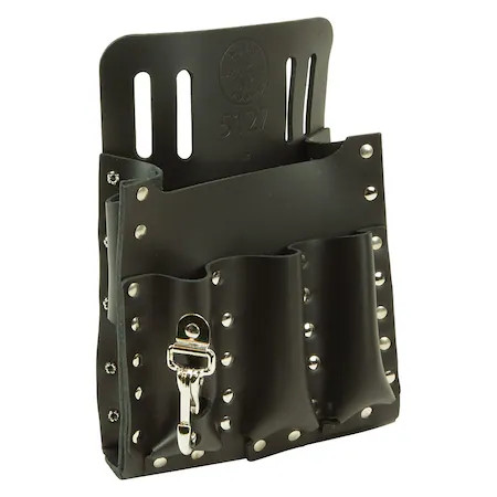Klein Tools 5127 Black Leather 6 Pockets, 5127