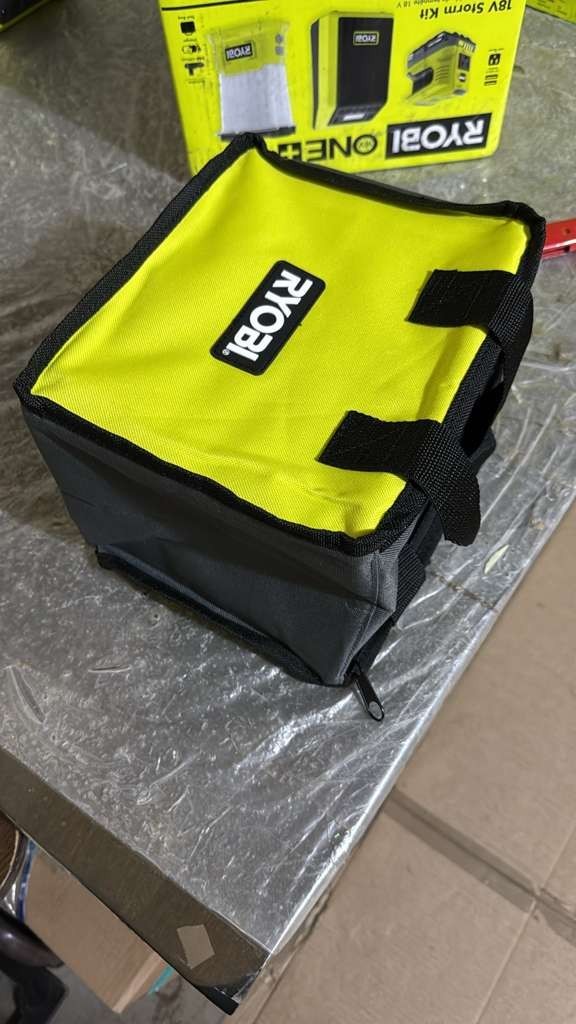 Ryobi 9.5x8x7 Tool Bag Zip Closure Heavy Duty Storage Case with Carry Straps