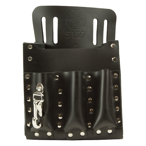 Klein Tools 5127 Black Leather 6 Pockets, 5127