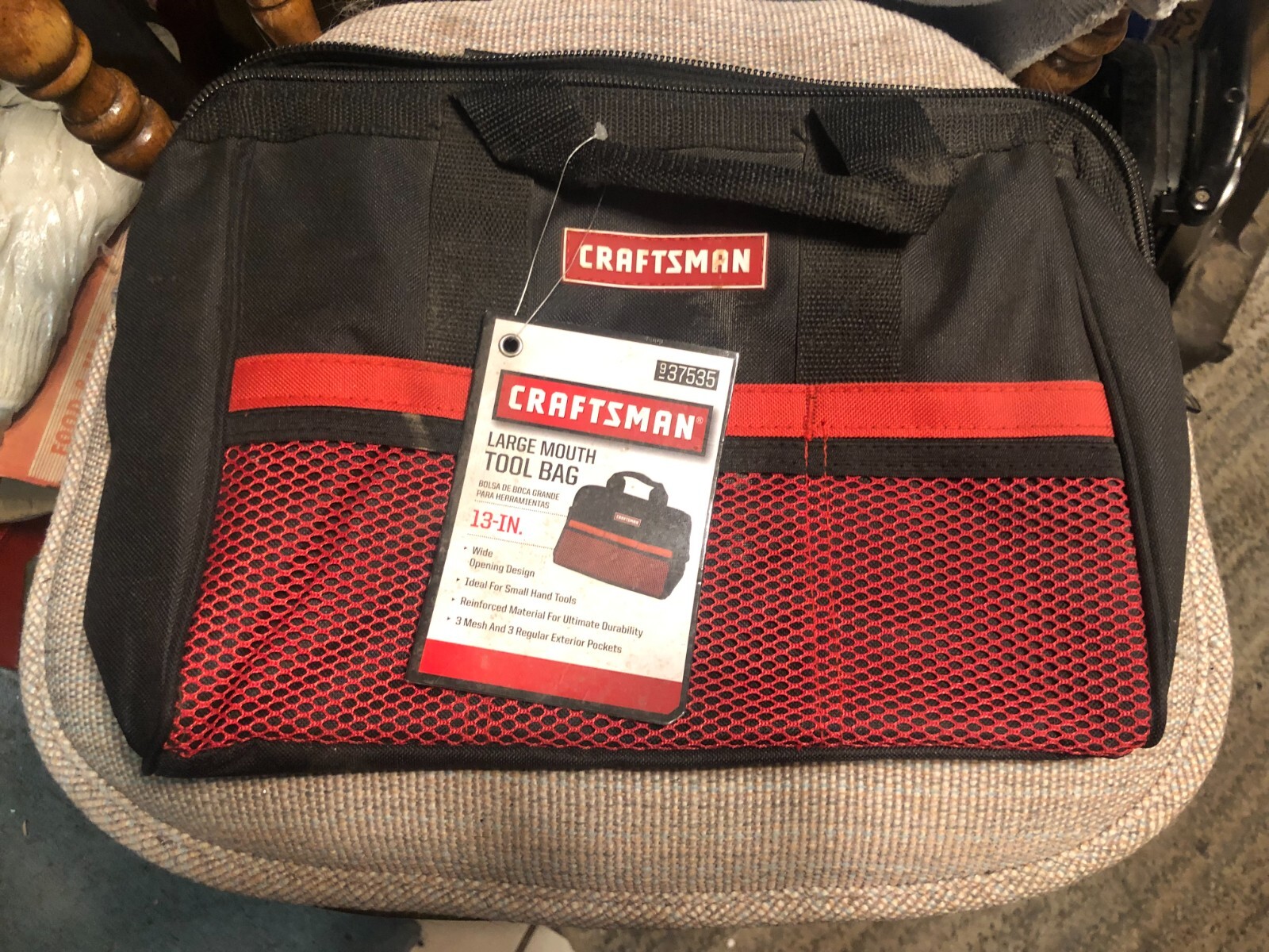 Craftsman 13″ Large Mouth Pockets Durable Tool Bag NIP – Part # 37535