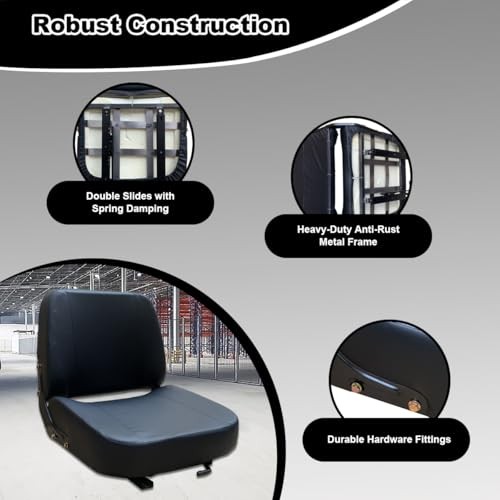 Universal Forklift Seat Tractor Seat with 50x45x40cm/19.68×17.72×15.75inch