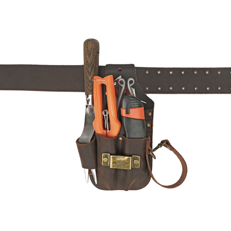 TOURBON Leather 5 in 1 Holster Electric Tape Thong Carry Tool Belt Pouch