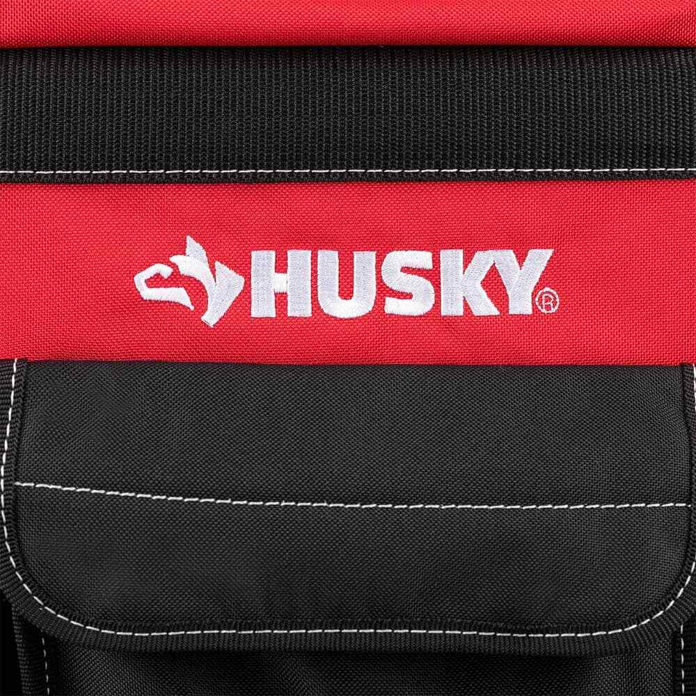 Husky Rolling Tool Bag 18 in. Large 18-Pocket Water-Resistant Telescoping Handle